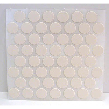FASTCAP Adhesive Cover Caps Pvc Antique White 9/16 in. 1 Sheet 52 Caps FC.SP.14MM.AW